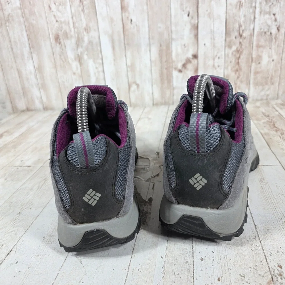 Columbia Redmond V2 Waterproof Hiking Shoes Womens 8 Grey Plum BL5372-053